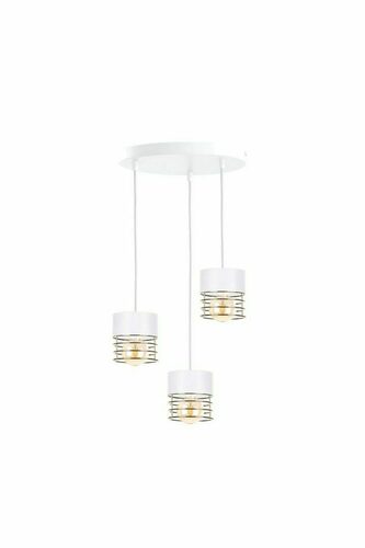 Check Hanging lamp 3xE27 ROYAL WHITE / GOLD