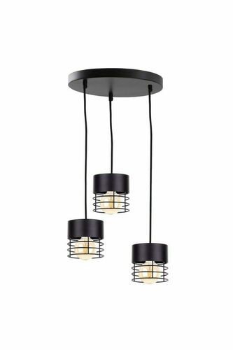 Check Keter Lighting ELLE black metal pendant light 3×E27 30 cm 1145