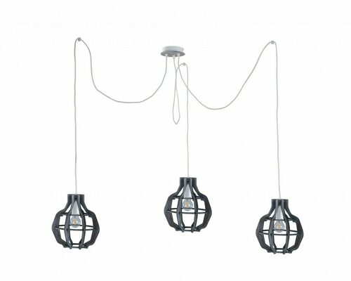 Check Hanging lamp 3xE27 BENTO SMALL GRAY LONG 767