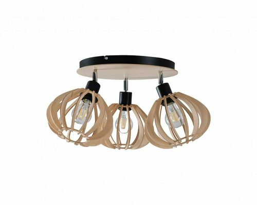 Check Keter Lighting NICOLETA 827 natural/black 3-light ceiling spotlight E27