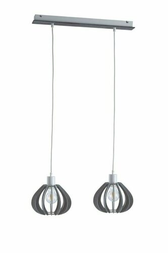Check Keter Lighting NICOLETA GREY 834 pendant light, 2×E27, white/grey