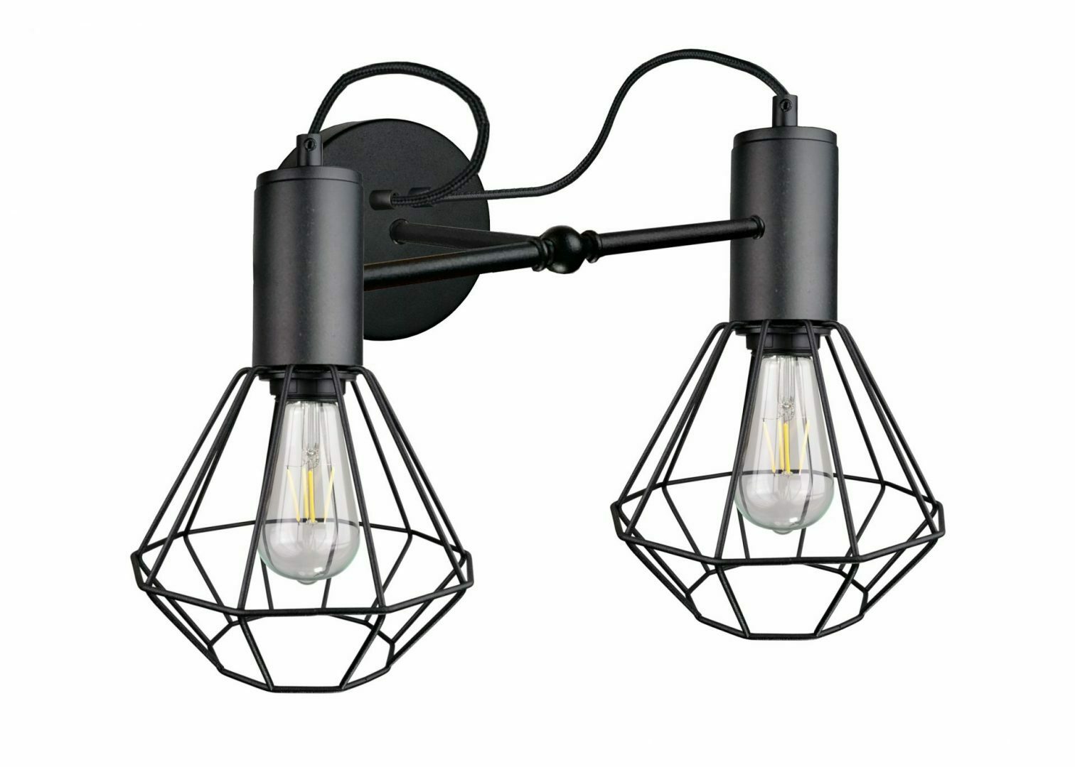 Wall lamp 2xE27 LARS BLACK
