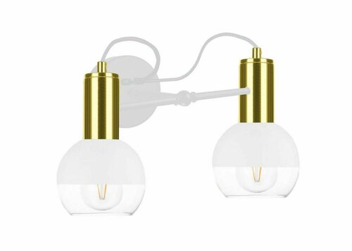 Check Wall lamp 2xE27 ARNE WHITE / GOLD