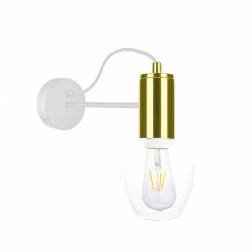 Check Keter MAYA wall lamp white/gold E27 1-light