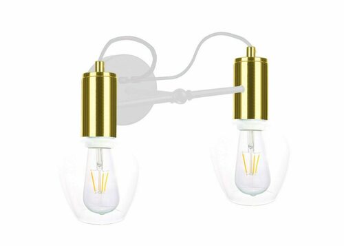 Check Wall lamp 2xE27 MAYA WHITE / GOLD