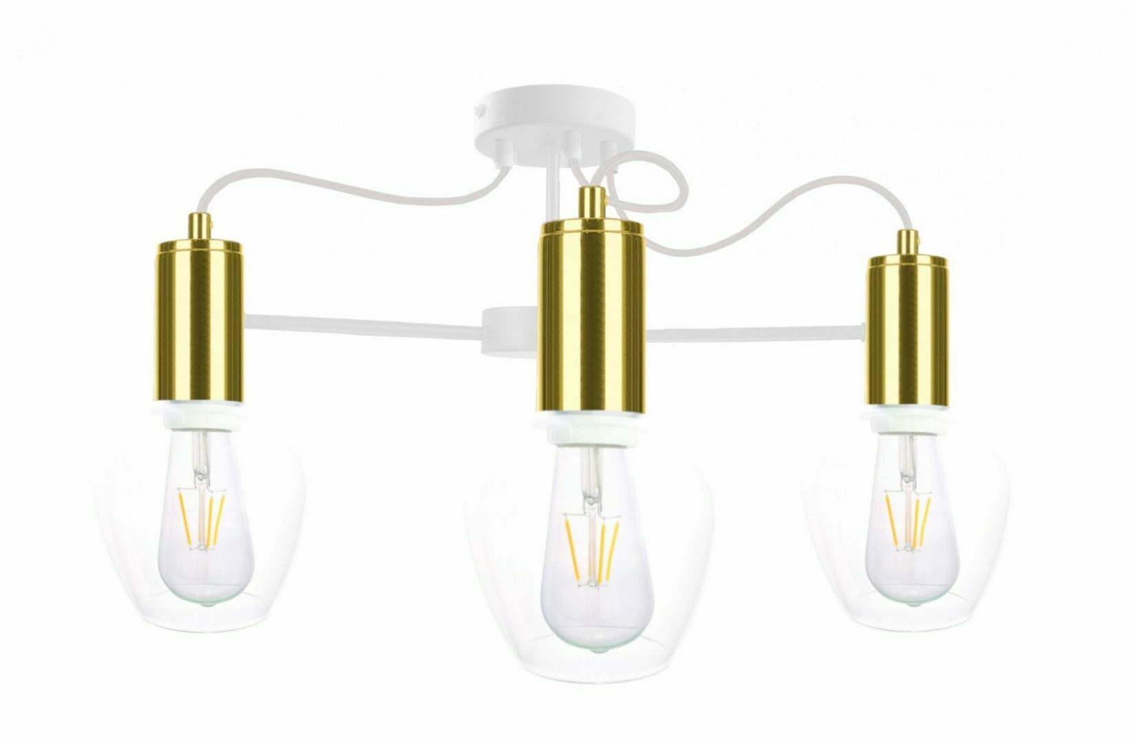 Ceiling lamp 3xE27 MAYA WHITE / GOLD