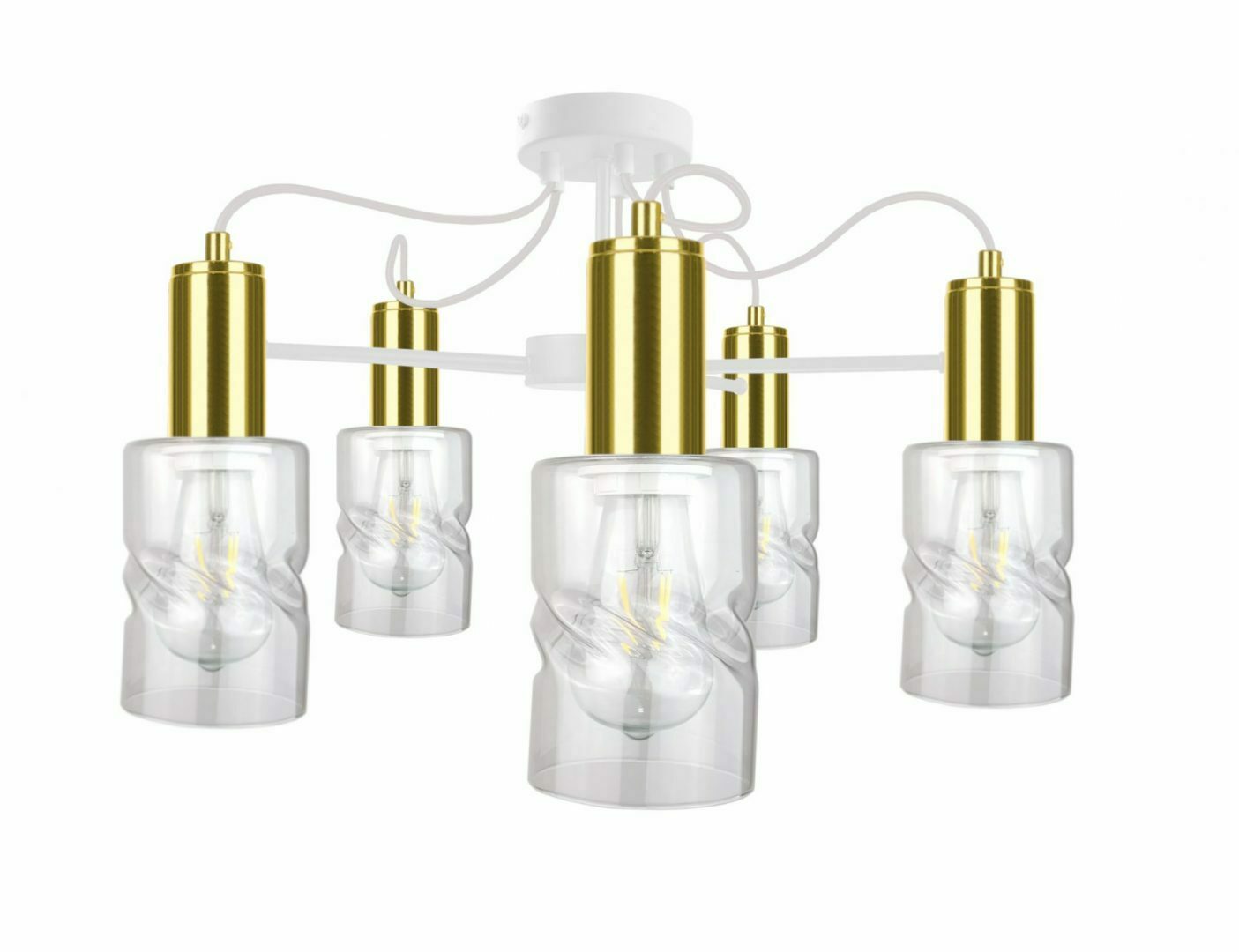 Ceiling lamp 5xE27 INGER WHITE / GOLD