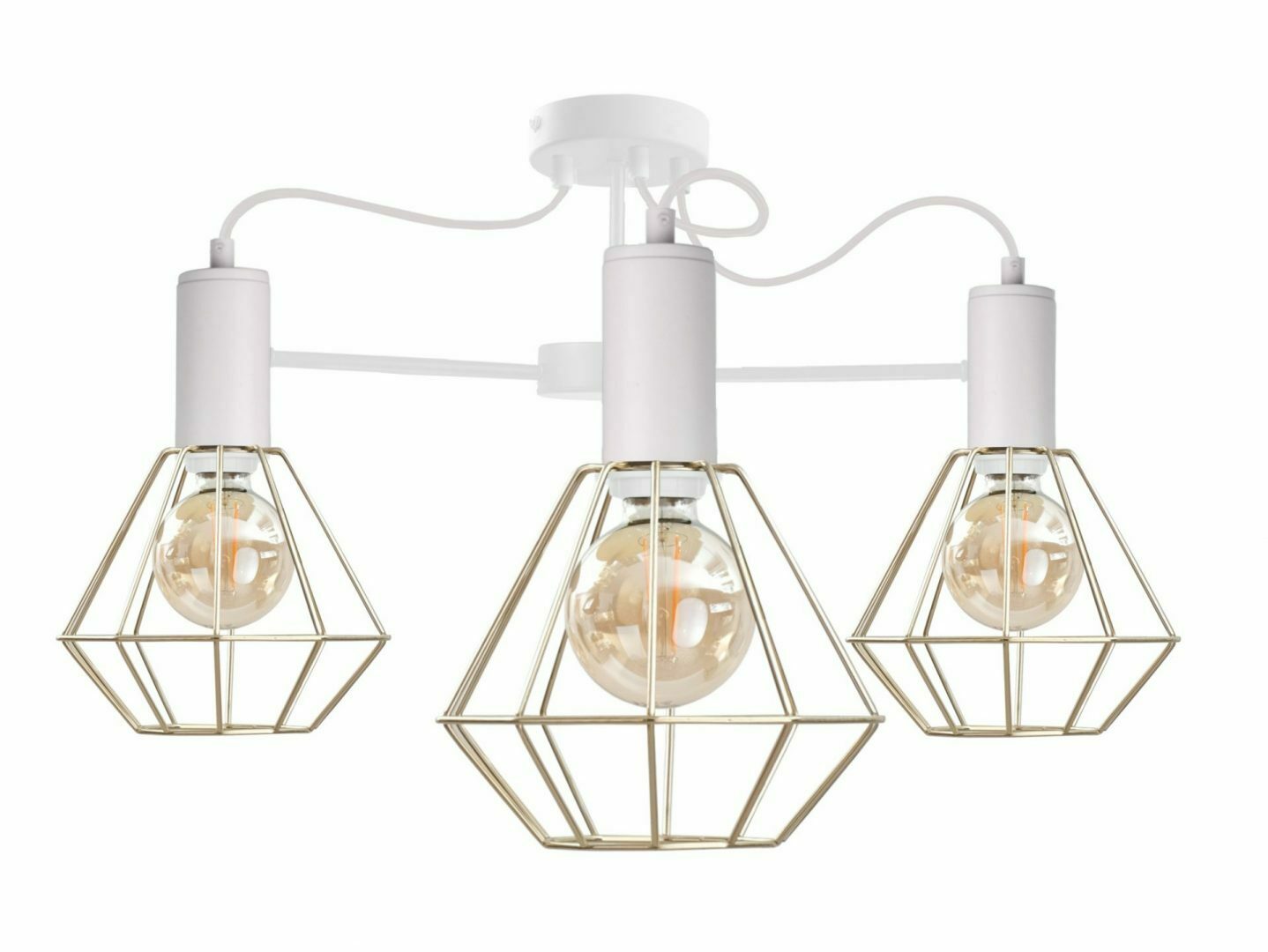 Ceiling lamp 3xE27 LARS WHITE / GOLD