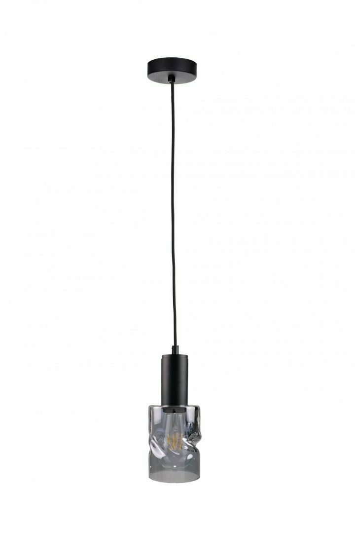 Hanging lamp 1xE27 CROSS BLACK