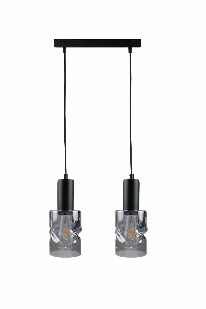 Hanging lamp 2xE27 CROSS BLACK