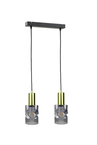 Check Keter Lighting CROSS black and gold pendant lamp, 2×E27, 1548