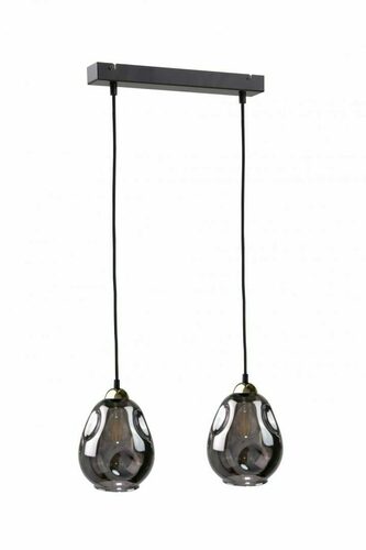 Check Hanging lamp 2xE27 LOKI BLACK / GOLD