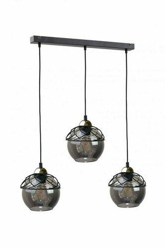 Check Pendant lamp 3xE27 MERA BLACK/GOLD Keter Lighting