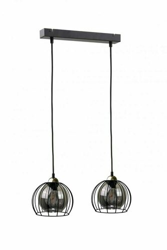 Check Hanging lamp 2xE27 SOLO BLACK / GOLD