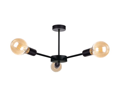 Check Ceiling lamp 3xE27 SUN BLACK