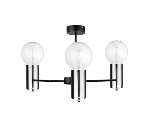 Check Ceiling lamp 3xE27 ARDE BLACK / SILVER