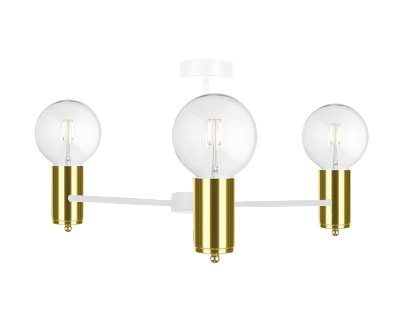 Ceiling lamp 3xE27 ARDE WHITE / GOLD