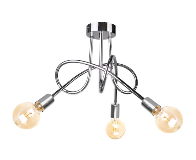 Ceiling lamp 3xE27 RUMBA SILVER