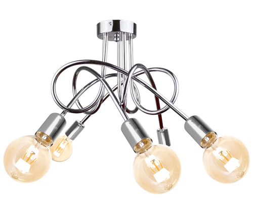Check Ceiling lamp 5xE27 RUMBA SILVER