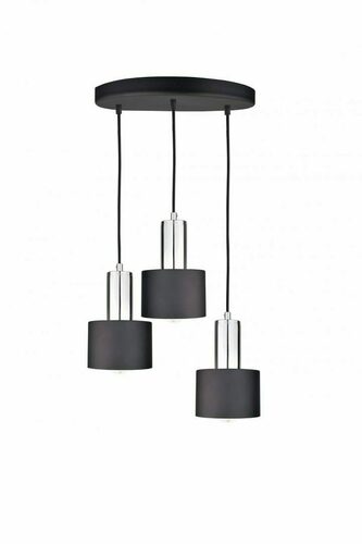 Check Keter Lighting Luce Black Silver pendant light 3×E27, 30 cm, 2056