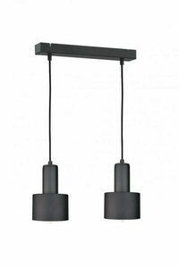 Keter Lighting Luce Black 2060 pendant light, black, 2×E27, 50 cm small 0