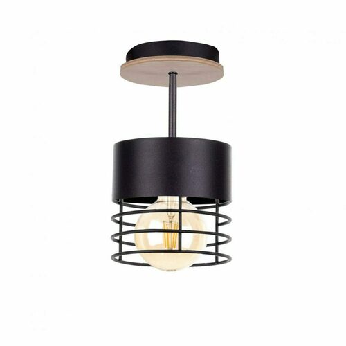 Check Ceiling lamp 1xE27 CASA BLACK WOOD