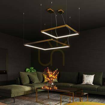 Check Chandelier TUULA M golden 4000K Thoro