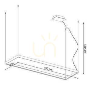 Chandelier TUULA L white 4000K Thoro small 6