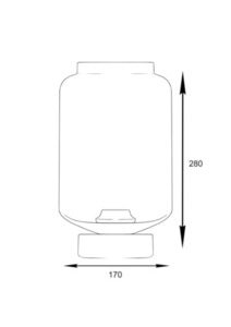 Stylish table lamp Leyte Table Transparent Famlight 1 Stylish table lamp Leyte Table Transparent Famlight small 1
