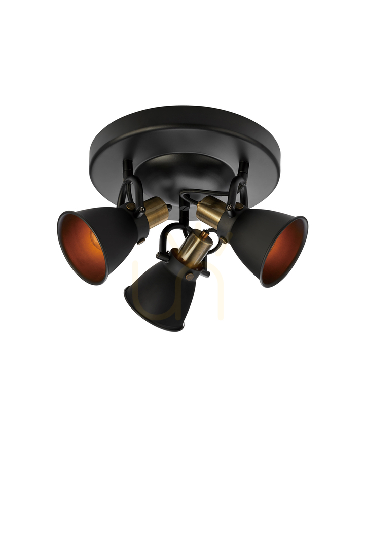 Ceiling Light Markslojd ALTON 3-Light Black Metal 31 cm 107854