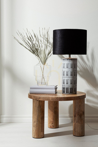 Table Lamp Markslojd ICHI 108103 Black Grey Ceramic Velvet 64 cm small 1
