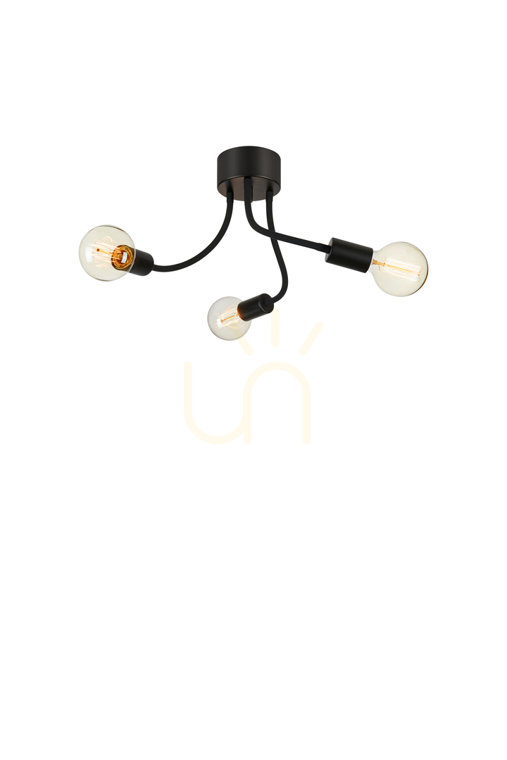Plafond Markslojd Medusa 3-punktowy czarny metal 44 cm 107930