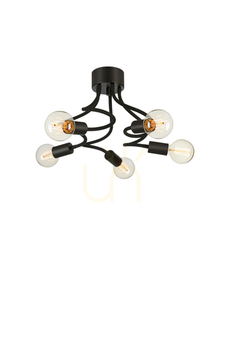 Check Ceiling Lamp Markslojd MEDUSA 5-Light Black Metal 70 cm 107931
