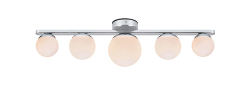 Check Ceiling Light Markslojd Puro 5-Light Chrome Opal Glass IP44 108066