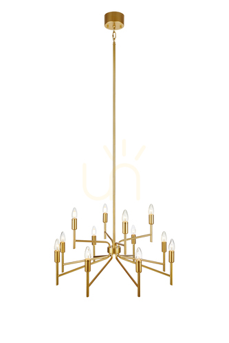 Check Pendant Light Markslojd Regent 12-Light Gold Metal 70 cm 108106