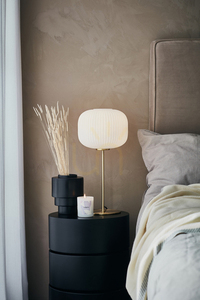 Table Lamp Markslojd Sober 107819 White Glass Brushed Brass 50 cm small 1