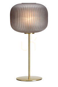 Table Lamp Markslojd Sober 107820 Smoke Glass Brushed Brass 50 cm small 0
