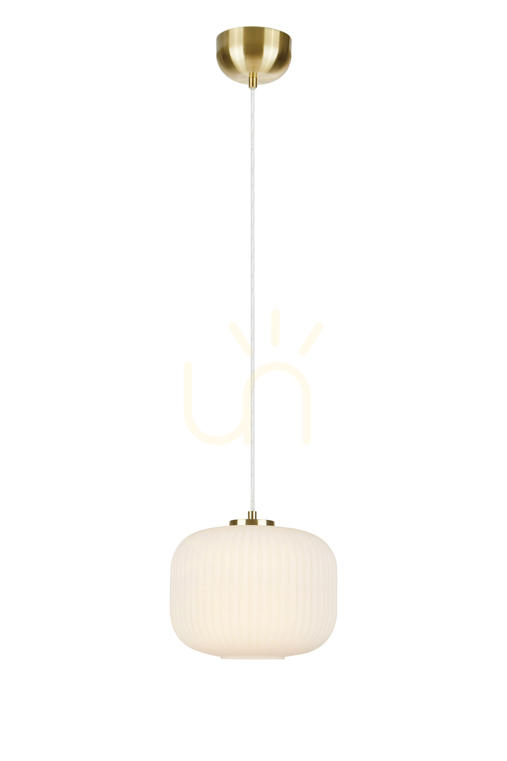 Pendant Light Markslojd Sober 107918 White Glass Brushed Brass 25 cm