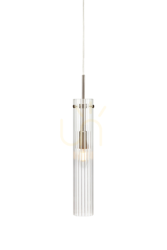 Check Pendant Light Markslojd Tubo 108112 Steel Transparent Glass 48.5 cm