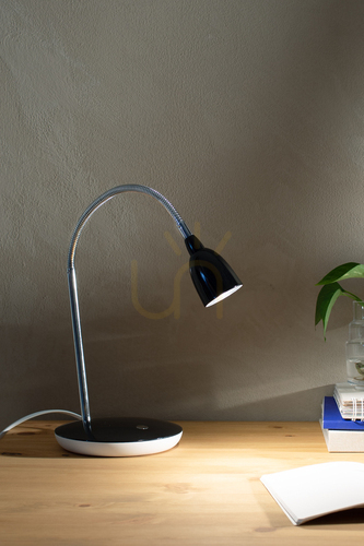 Check Table Lamp Markslojd Tulip Black Chrome LED 41.5 cm 105685