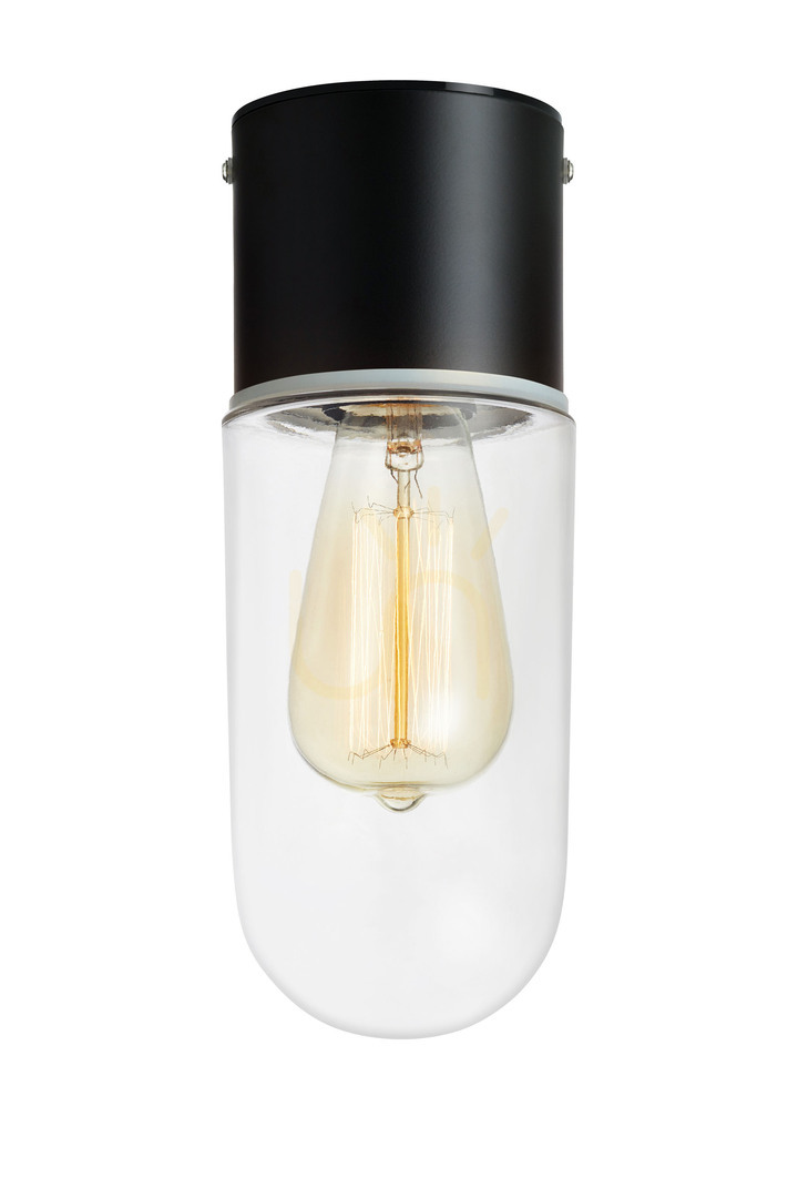 Ceiling Lamp Markslojd ZEN 107796 Black Clear Glass IP44
