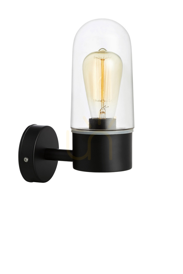 Wall Light Markslojd ZEN 107800 Black Clear Glass IP44