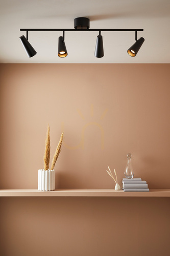Check Ceiling Lamp Markslojd Crest 4-Light Black Metal 108202
