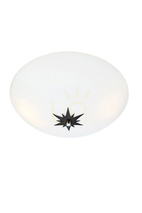 Plafond Markslojd Rose 35 cm white black metal glass 108207 small 0