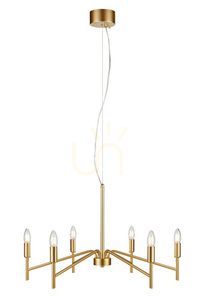 Pendant Light Markslojd Monarch 6-Light Gold Metal 70 cm 108210 small 0