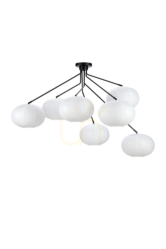 Check Plafond Markslojd Galaxy 7-lichts zwart/wit 126 cm 108216