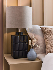 Table Lamp Markslojd Cuscini Black Beige Ceramic Textile 108248 small 2