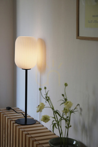 Table Lamp Markslojd Cava 108252 Black Metal White Glass 55 cm small 1