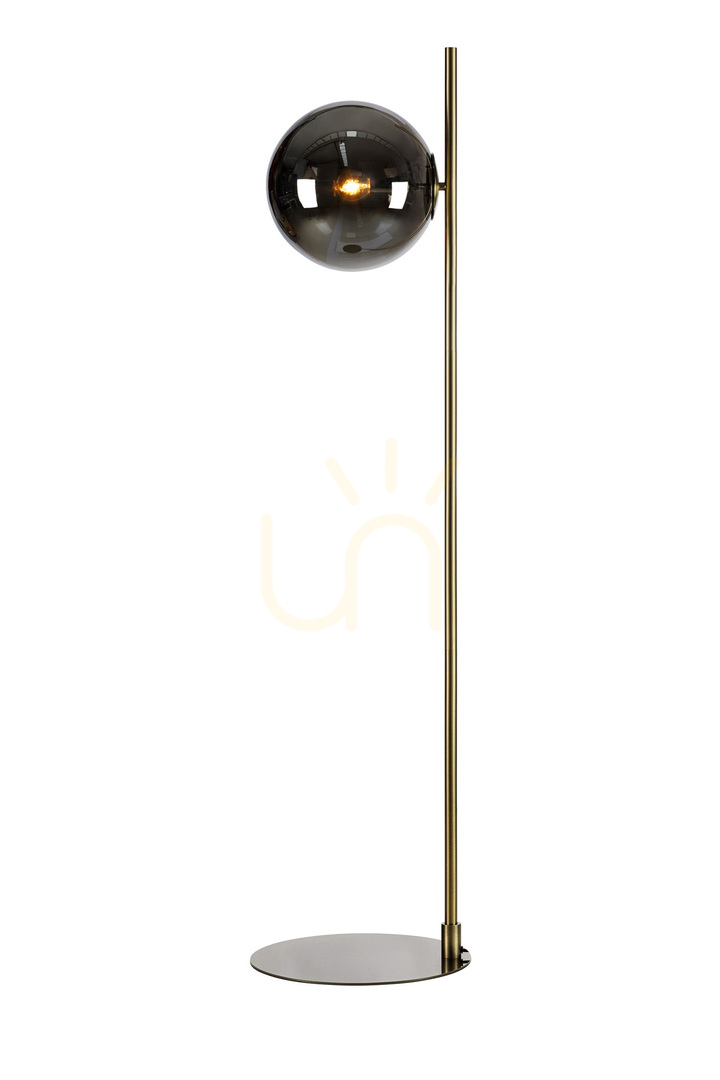 Floor Lamp Markslojd Dione Antique Metal Smoke Glass 108274