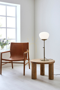Table Lamp Markslojd Rise 108275 White Glass Antique Metal 75 cm small 1